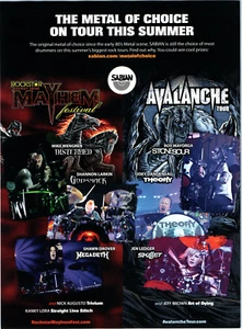 2011 Drum Print Ad Metal Of Choice Mayhem Mike Wengren Shawn Drover Megadeth - Picture 1 of 1