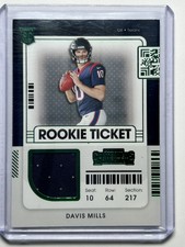 2021 Panini Contenders - Green Rookie Ticket Swatches #RTS-DMI Davis Mills