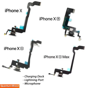 iPhone X / XS / XS Max / XR Replacement Charging Port Mic Flex Cable Original - Picture 1 of 15