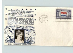 NETHERLANDS, Overrun Country in World War II, CROSBY photo Queen, FDC - Picture 1 of 1