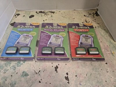 New iQuest Quantum LeapCartridges 5thGrade Math Social Studies Science  LeapFrog - Image 1 of 4