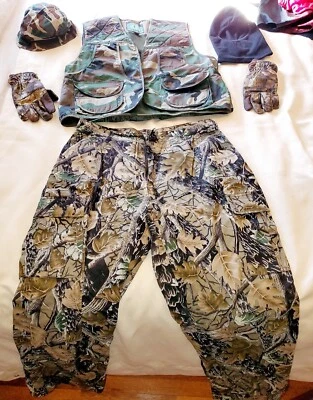 Camo pants vest hat gloves beanie baseball cap men's Large NEW W/O TAGS - Image 1 of 4