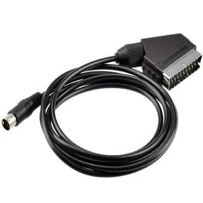 New 1.8 meter/ 6ft RGB Scart Lead Cable Fit For Sega Mega Drive 2 Games Consoles - Image 1 of 4