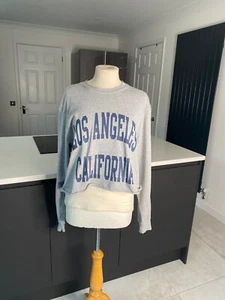 Brandy Melville One Size Grey Sweatshirt Los Angeles University sweater jumper - Picture 1 of 12