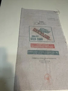 Vvtg DeKalb Quality Hybrids Seed Corn Cloth Sack Bag Illinois Variety 609 MF-5 - Picture 1 of 6