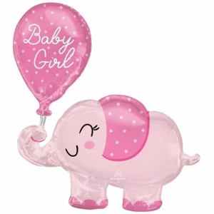 Baby Shower Party Supplies Pink Elephant Foil Balloon Decoration (78 cm) - Picture 1 of 1