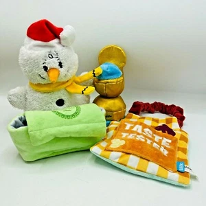 Gebrauchte Rindenbox Set Plüschtiere Schneemann Auszeichnung Geschmackstester Schürze französische Box - Bild 1 von 11