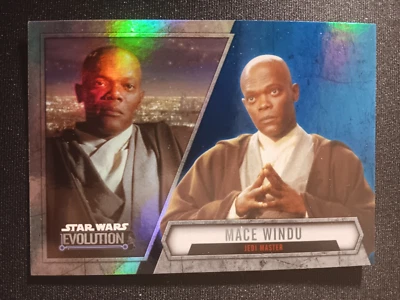 2016 Topps Star Wars Evolution Blue Lightsaber Parallel Mace Windu #79 - Image 1 of 2
