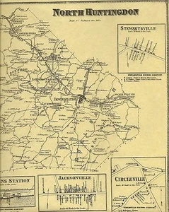 Irwin Westmoreland Fairmount Larimer Ardara PA 1867 Maps Landowners Names Shown - Picture 1 of 4