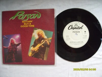 POISON NOTHIN' BUT A GOOD TIME CAPITOL RECORDS UK 7" VINYL SINGLE in PIC/SLEEVE - Image 1 of 2