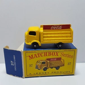 Vintage Lesney Matchbox #37 COCA-COLA LORRY - Even Load BPWs Original Box - READ - Picture 1 of 14