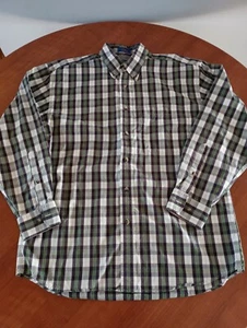 Pendleton Button Down Shirt Mens Medium Plaid Check Long Sleeve 100% Cotton  - Picture 1 of 9
