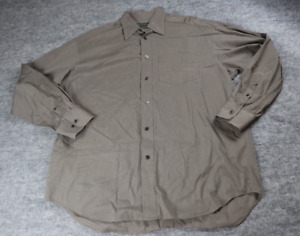 Banana Republic Shirt Mens Large Brown Oxford Button Up Cotton Single Pocket