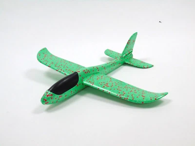 Mini Chuck Glider Free Flight Foam Hand Launch Plane Green/Red 485mm Wingspan - Image 1 of 4