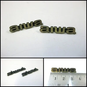 Genuine AIWA Audio Equipment Gold Badge Logo Emblems (35mm) - Picture 1 of 1