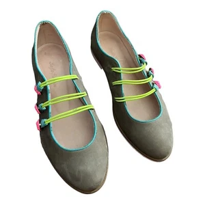 Designer Leather Women’s Flat Shoes | Unique Multicolor Comfortable Ballet Flats - Picture 1 of 18