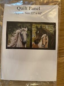 Running Free Horse  Panel Cotton Fabric Exclusively Quilters
