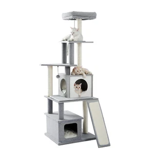 PAWZ Road 62" Tall Cat Tree Tower with Scratching Post Condo House Furniture Toy - Picture 1 of 9