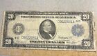 1914 $20 Federal Reserve Note Blue Seal Ohio Large Note Lot#203