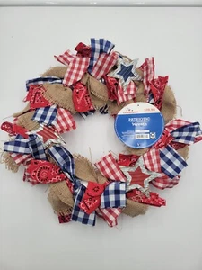 4th of July Door Wreath Independence Day Patriotic USA - Picture 1 of 3