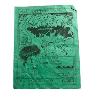 VINTAGE 1991 PARTY FLYER EPHEMERA / ANOTHER BAD CREATION / SDSU / JAPANESE ANIME - Picture 1 of 4