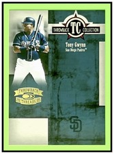 TONY GWYNN  2005  THROWBACK THREADS  THROWBACK COLLECTION  SAN DIEGO PADRES MINT