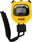 Adanac 3000 Digital Stopwatch Timer, Yellow - High Precision Accuracy to 1/100Th