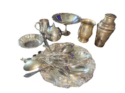 Lote de platos de plata vintage Mappin, EP Sheffield, International, Kavin, Rogers Foto 1 de 4