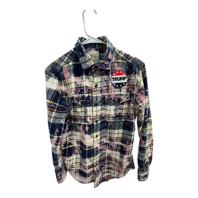 Reciclado Heritage Blanqueador Azul Rojo Blanco S Franela Manga Larga Trump Girl Foto 1 de 4