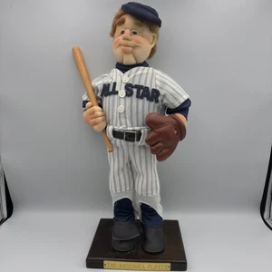Vintage The Baseball Player All Star Figurine Doll Bat Glove Display - Picture 1 of 6