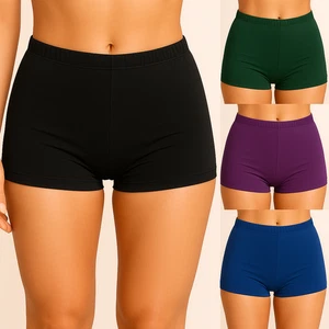 Damen Frauen Mädchen Neon Lycra dehnbar sexy Hot Pants Tanzen Party Shorts - Bild 1 von 10