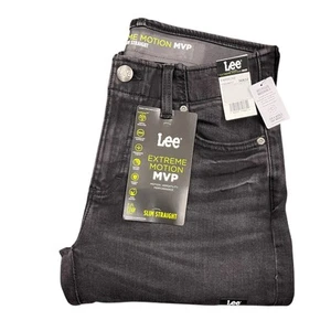 NWT Lee Mens Extreme Motion MVP Slim Straight Stretch Wicking Denim Jeans Farrow - Picture 1 of 18