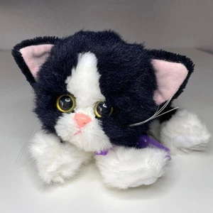 Vintage 1992 Tyco Kitty Kätzchen Smoking Katze Plüsch schwarz weiß schnurrt *LESEN* - Bild 1 von 13