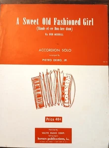 UNA DULCE CHICA ANTIGUA - 1956 arr. de Peitro Deiro, - partituras de acordeón - Imagen 1 de 5