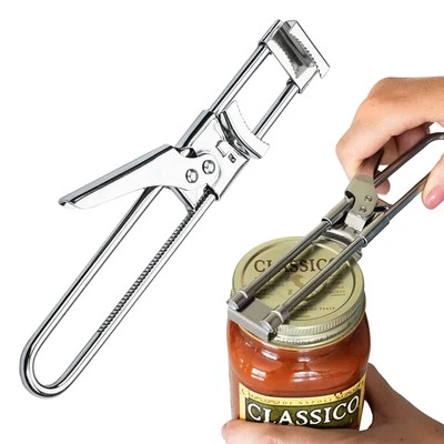 Apriscatole a Mano - Apriscatole Regolabile - Apribottiglie Regolabile in Acciai - Immagine 1 di 4