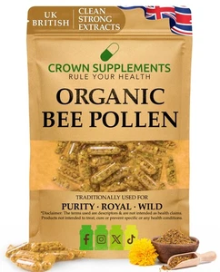 Bienenpollen Kapseln Bio | Natürliche Biene | Kronenergänzungen UK - Bild 1 von 2