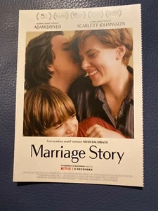 Marriage Story Promo Postcard 2019 Noah Baumbach Scarlett Johansson - Foto 1 di 1