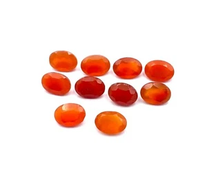 7 Karat Natürlicher Karneol Ovalschliff Lose Edelstein Lot 10 Stck. 5*7 mm - Bild 1 von 5
