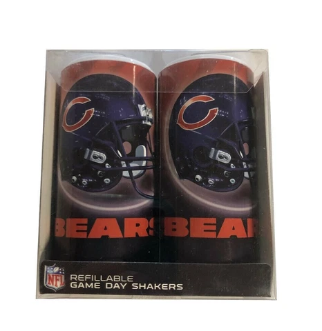 NFL Refillable Salt & Pepper Shaker Chicago Bears Helmet Tailgate Game Day Party Cover