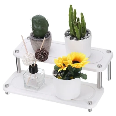 Organizador de fregadero de secado instantáneo, soporte de esponja para fregadero de cocina de 2 niveles, blanco Foto 1 de 4