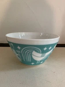 Vintage Charm Inspired By Pyrex 3C Turquoise Butterprint Amish 3 Cup Bowl - Picture 1 of 9