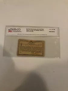 Colonial Currency New York Water Works, January 6,1776 AU 58 - Picture 1 of 6
