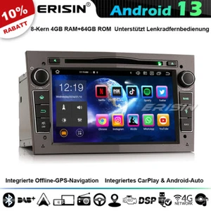 64GB 8-Kern Android 14 Autoradio GPS Navi Opel Corsa Vivaro Antara Zafira Vectra - Bild 1 von 23