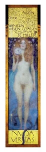 Gustav Klimt NUDA VERITAS Giclee Print Repro on Canvas - Picture 1 of 1