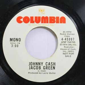 Country Promo 45 Jonny Cash - Jacob Green / Orleans Parish Prison On Columbia