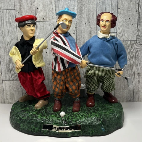 The Three Stooges Gemmy Animated Golf Scene with Voices & Theme Song 2002 Tested Cover