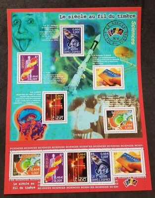 Francia 20th Century Science 2001 ADN láser cohete médico espacial (hoja) MNH Foto 1 de 4