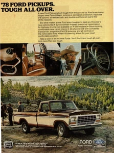 1977 Vintage Print Ad Ford Pickups Tough All Over 75th Anniversary Twin-I-Beam - Picture 1 of 2