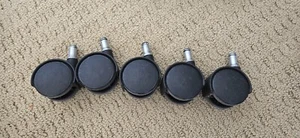 Shepherd Black Office Chair / Desk Chair Caster Wheels - Set of 5 - Picture 1 of 3