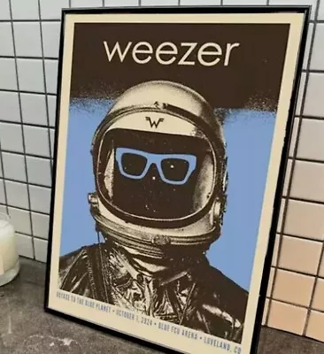 Weezer October 01 2024 Blue FCU Arena Loveland CO Tour Poster - Image 1 of 4
